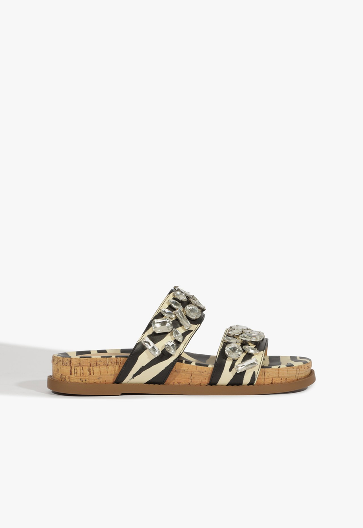Sandália Papete Cortiça Zebra