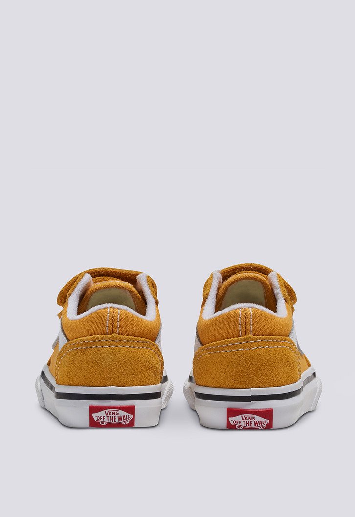 Tênis Old Skool V Infantil Checkerboard Golden Glow