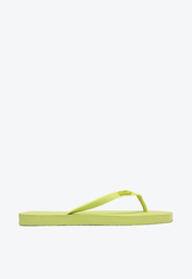 Chinelo De Dedo Verde Arezzo Brizza Bico Quadrado Tiras