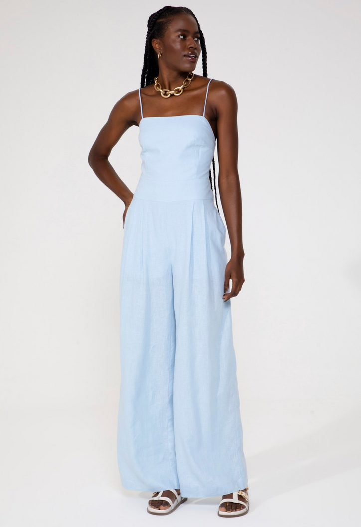 Macacão Pantalona Gertrude Azul