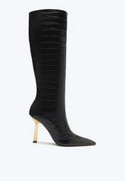 Bota Preta Schutz Ciara Couro Croco
