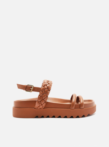 Sandália Papete Marrom Arezzo