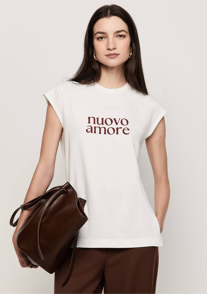 Camisa Off-White Dzarm Estampada com Meia Manga Regular