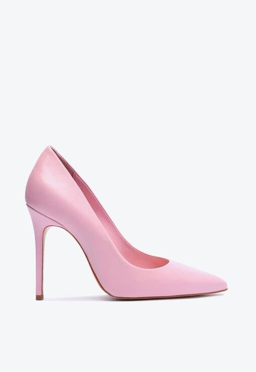 Sapato Scarpin Caiolea Salto Alto Couro Rosa