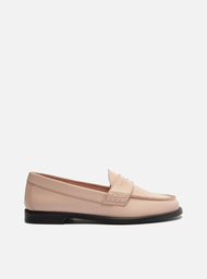 Mocassim Rosa Arezzo Couro Bico Redondo Tira