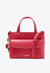 Bolsa Tote Rosa Anacapri Média Chaveiro Flor