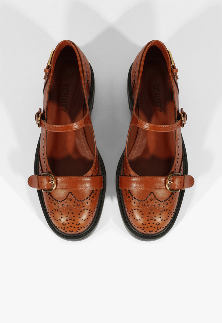 Oxford Dafne Couro Marrom | ZZ MALL