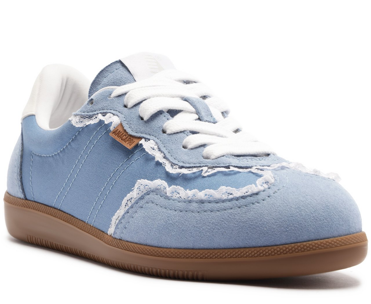 Tênis A'25 com Detalhes de Renda Azul | ZZ MALL
