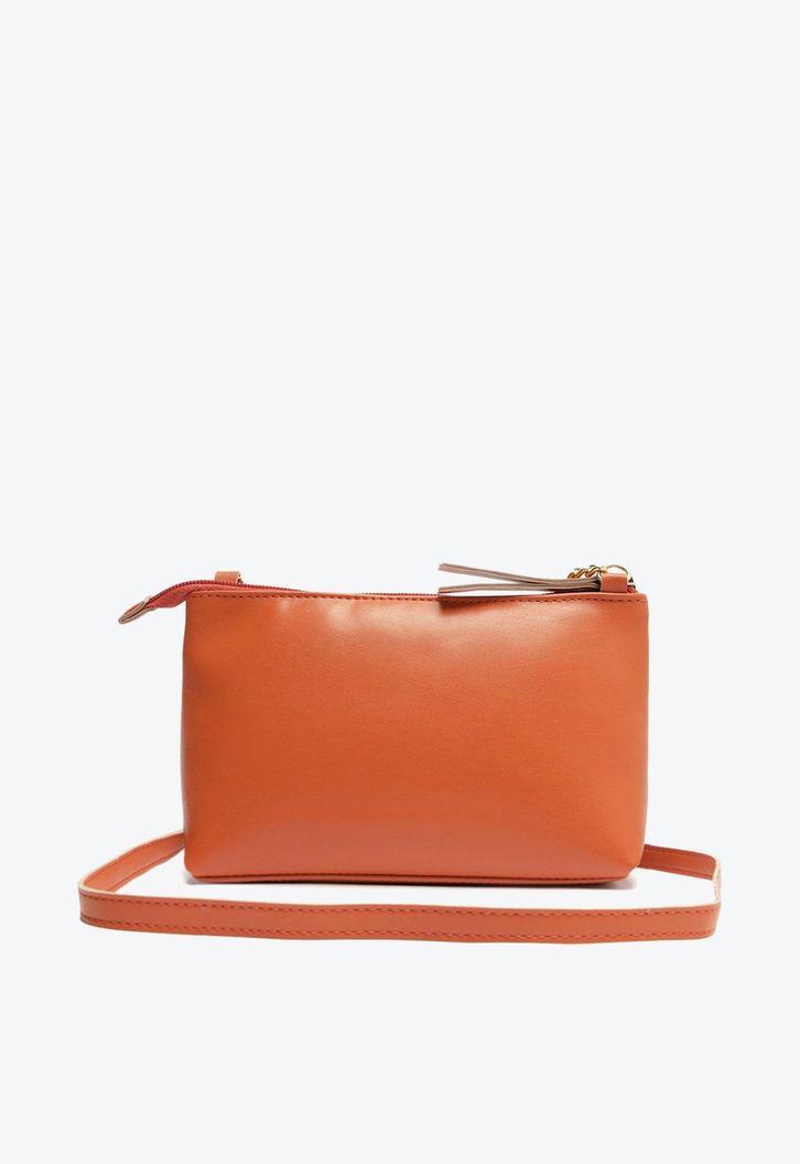 Crossbody Laranja Anacapri Básica Corrente Pequena