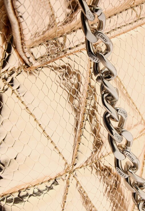 BOLSA TIRACOLO DOURADA SCHUTZ GRANDE NEW 944 COURO SNAKE