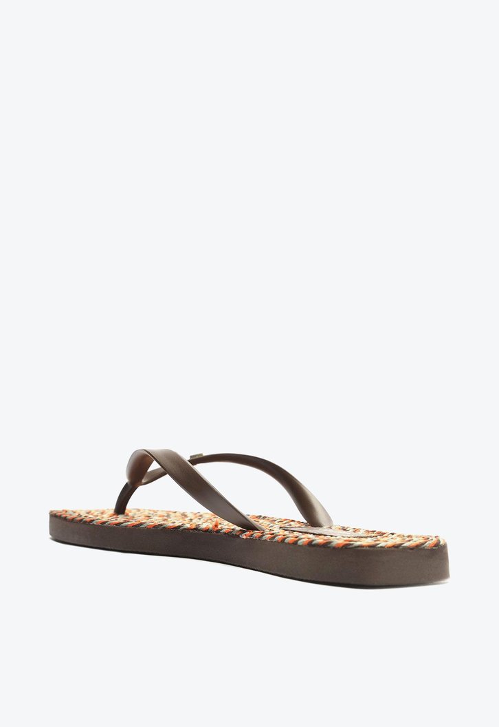 Chinelo De Dedo Marrom Brizza Mint Fluo