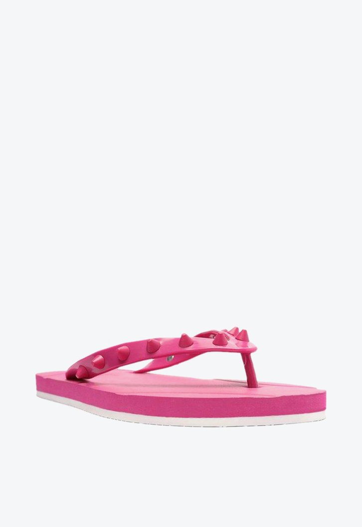 Chinelo De Dedo Rosa Brizza Studs Rock