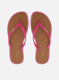 Chinelo De Dedo Rosa Marrom Brizza Tiras Palmilha