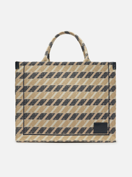 Bolsa Shopping Azul Jacquard Grande ZZ Graphic