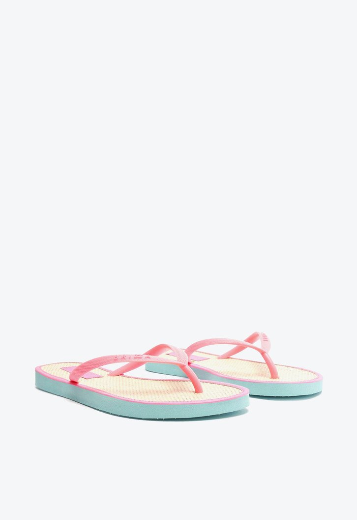 Chinelo De Dedo Rosa Brizza Chiclete Jelly Bico Redondo