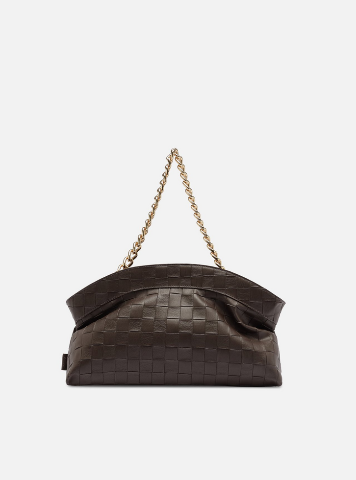 Bolsa Shoulder Marrom Média Tressê