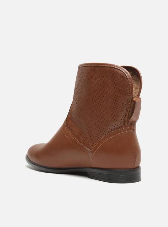 BOTA MARROM AREZZO CANO MÉDIO SALTO BAIXO