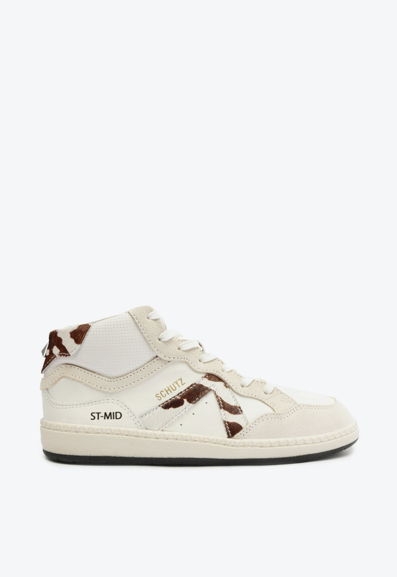 トゥシューズ SC-8.5M3HDL Tênis Schutz Cano Alto St Mid Couro Camurça Textura Branco | ZZ MALL