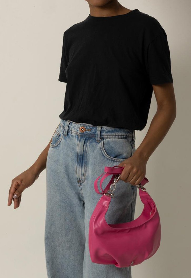 Bolsa Crossbody Rosa Anacapri Baguete Corrente Média