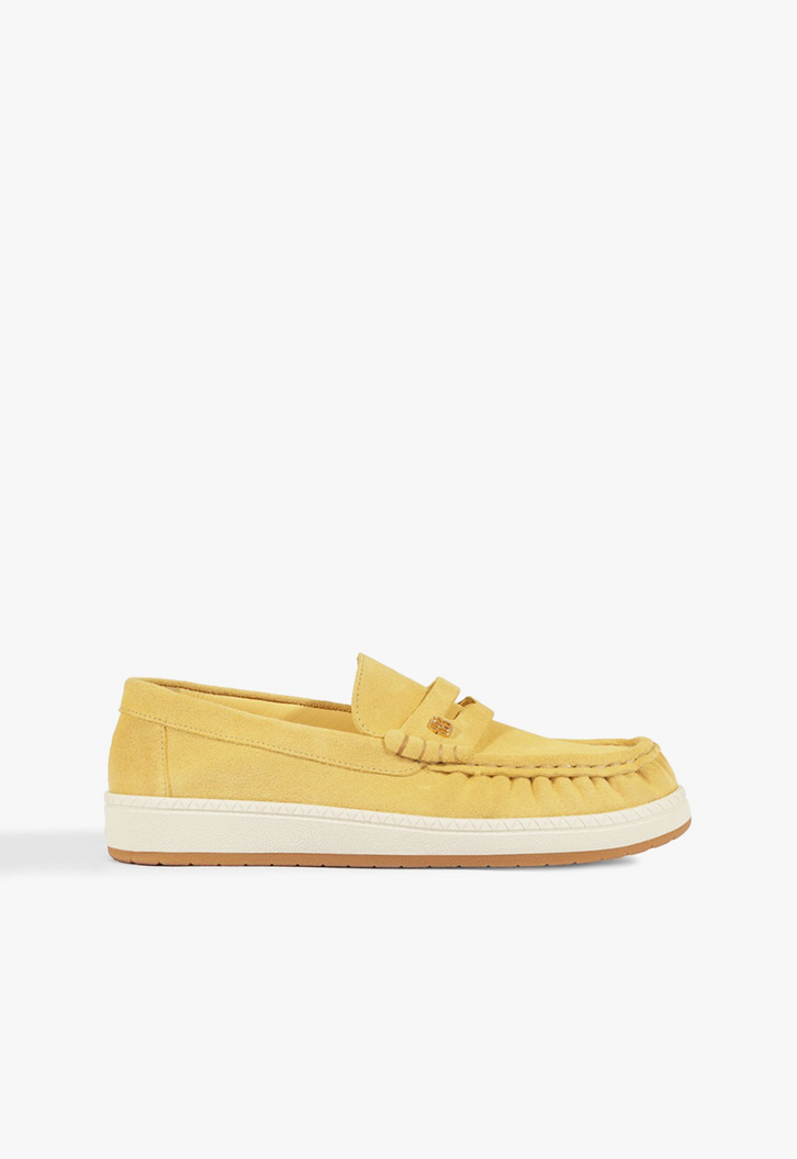 Mocassim Missy Couro Amarelo