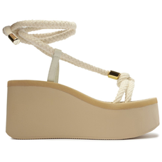 Sandália Flatform Branca Anacapri Amarração Paloma Cordas
