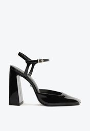 Sapato Scarpin Preto Schutz Salto Bloco Alto Rylie Verniz