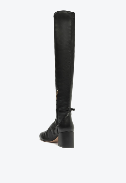 Bota Over the Knee Salto Bloco Preta