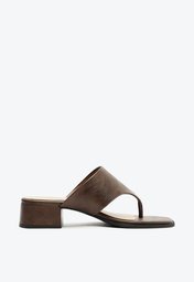 Sandália Mule Gaspéa Regular Marrom