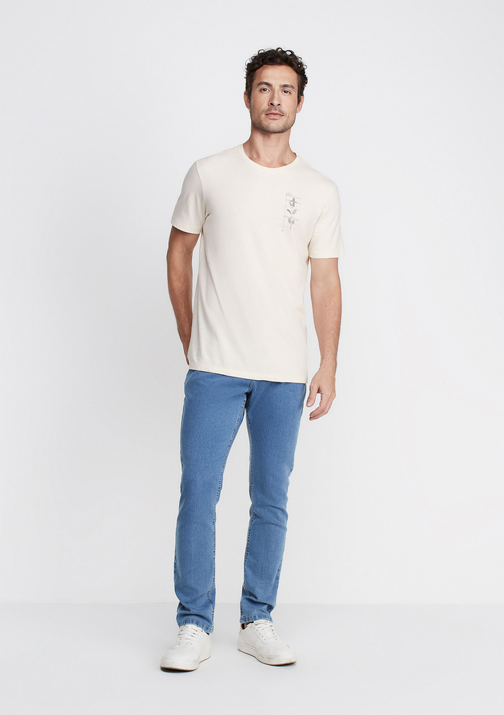 Camiseta Off-White Dzarm Em Malha Ecológica Estampada