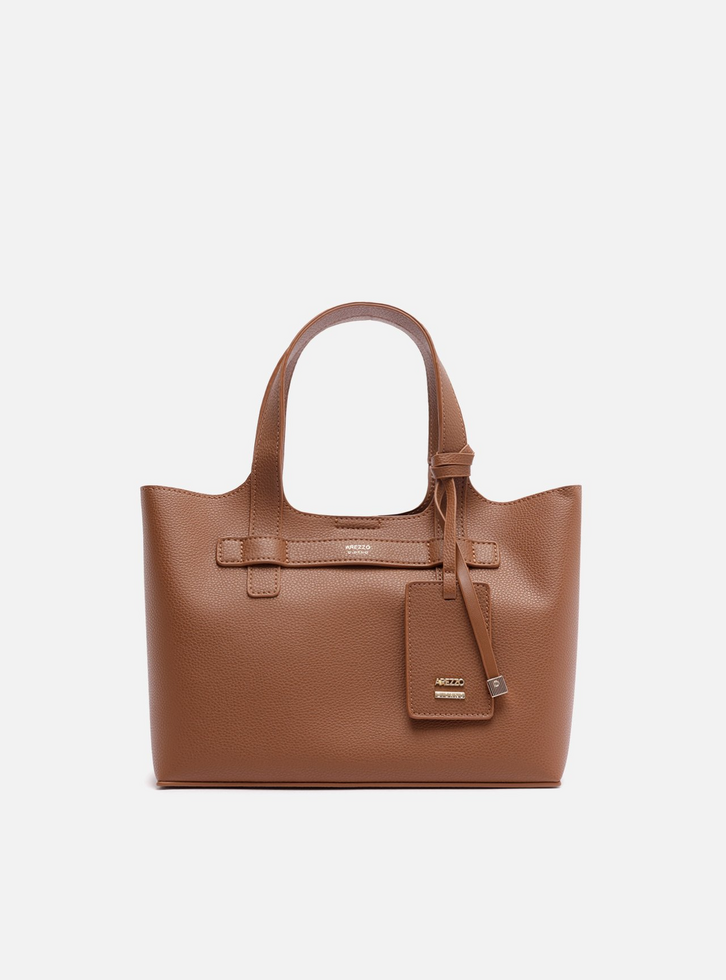 Bolsa Tote Marrom Média Metais