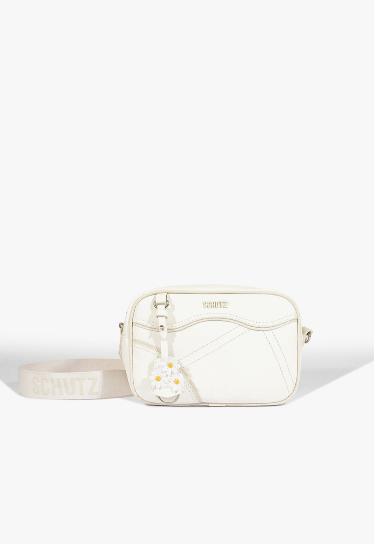 Bolsa Tiracolo Média Garden Branca | ZZ MALL