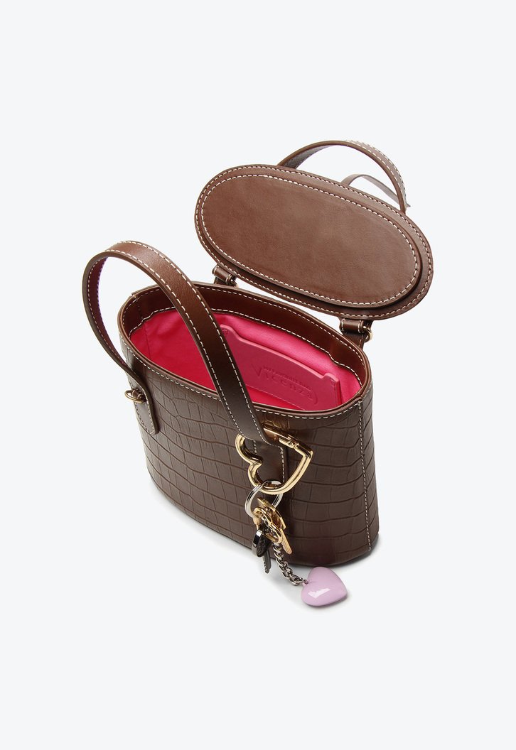 Bolsa Tiracolo Marrom Vicenza Lolla Média