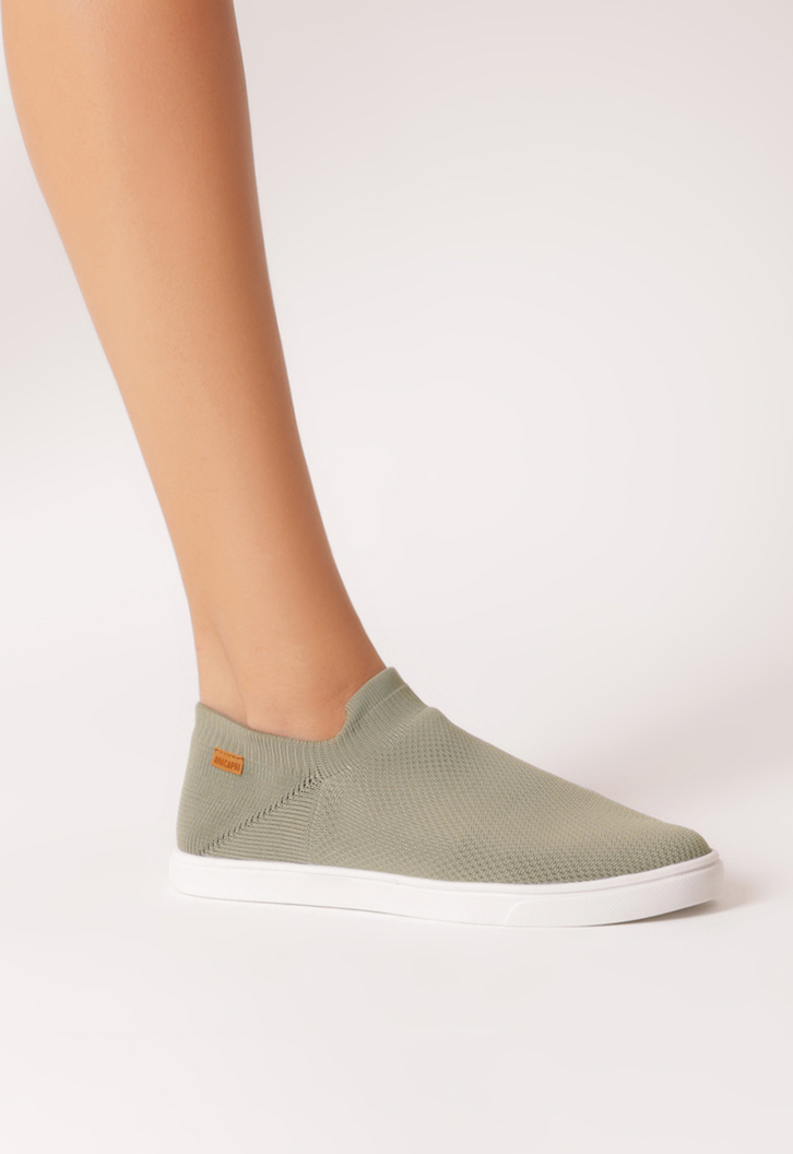 Tênis Slip On Cinza Anacapri Knit Mono