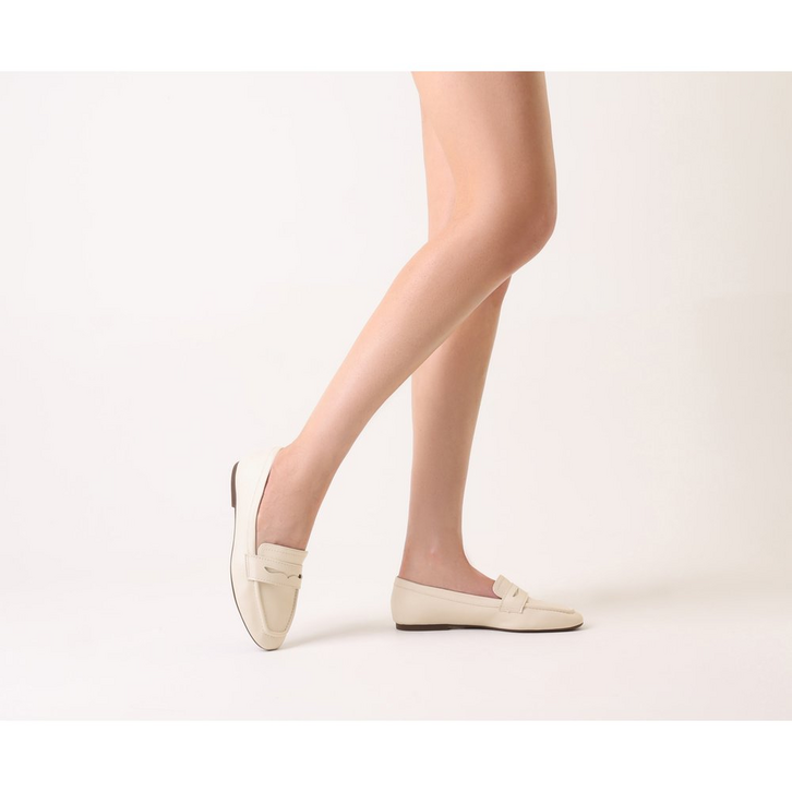 Mocassim Madri Bico Quadrado Branco