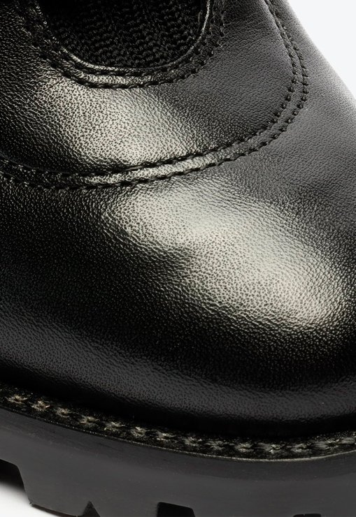Combat Schutz Boot Salto Knit Black