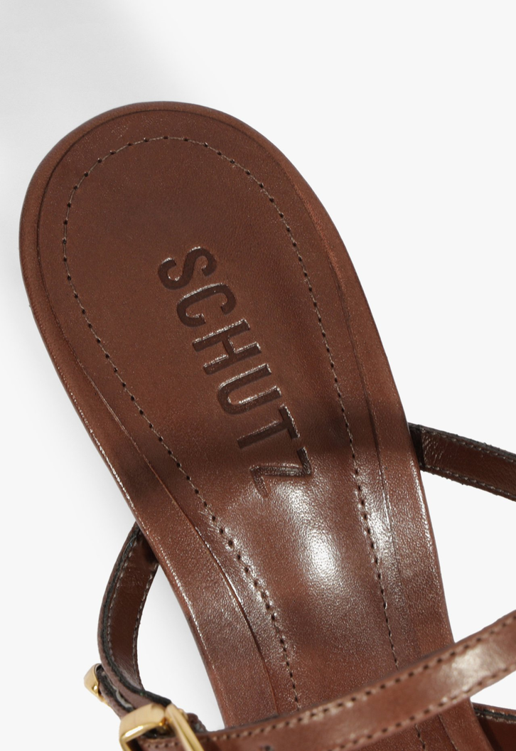Mule Charlotte Couro Marrom