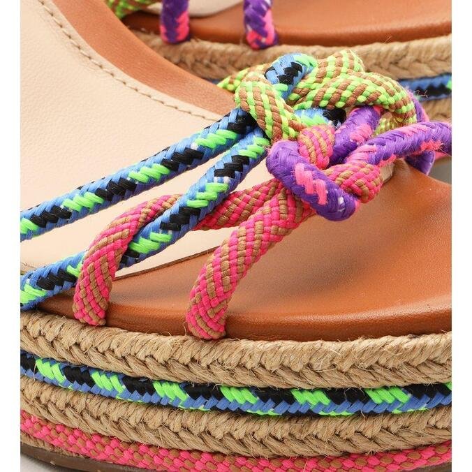 Sandália Colorida Plataforma Corda | Arezzo