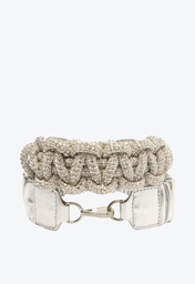 Cinto Prateado Schutz Sparkle Couro