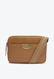 Bolsa Tiracolo Marrom Anacapri Média Tressê