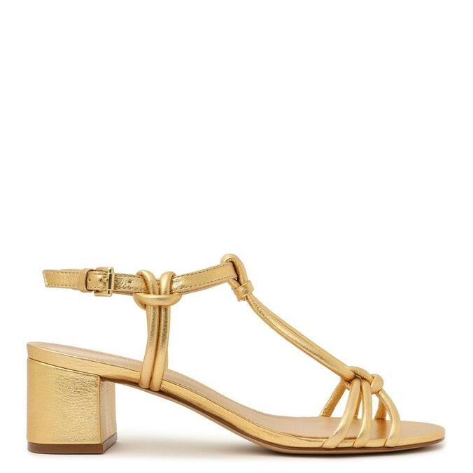 sandalia arezzo dourada