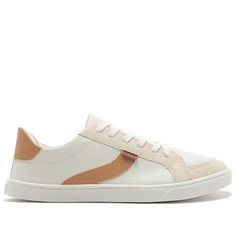 Tênis Faixa Lateral Branco e Marrom
