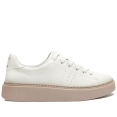 Tênis Branco Anacapri Sola Alta Caloi Detalhe Rosa