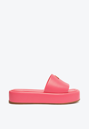 Sandália Plataforma Rosa Schutz Couro