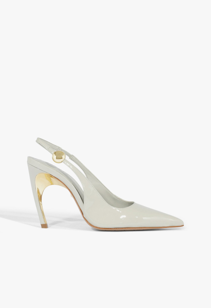 Sapato Scarpin Curve Heels Cinza