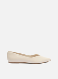 Sapatilha Branca Arezzo Couro Bico Fino Minimal