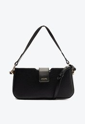 Bolsa Tiracolo Preta Anacapri Baguete Média Gorgurão