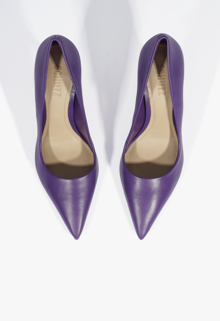 Scarpin Classic Pointy Nobuck Roxo