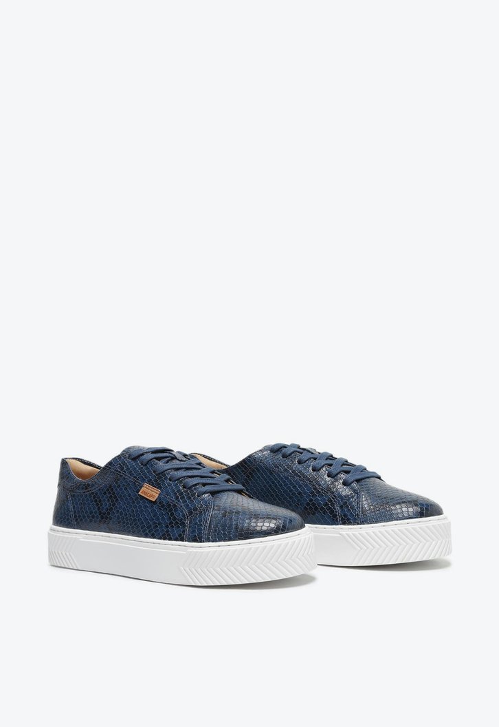 Tênis Azul Anacapri Marinho Snake Flatform