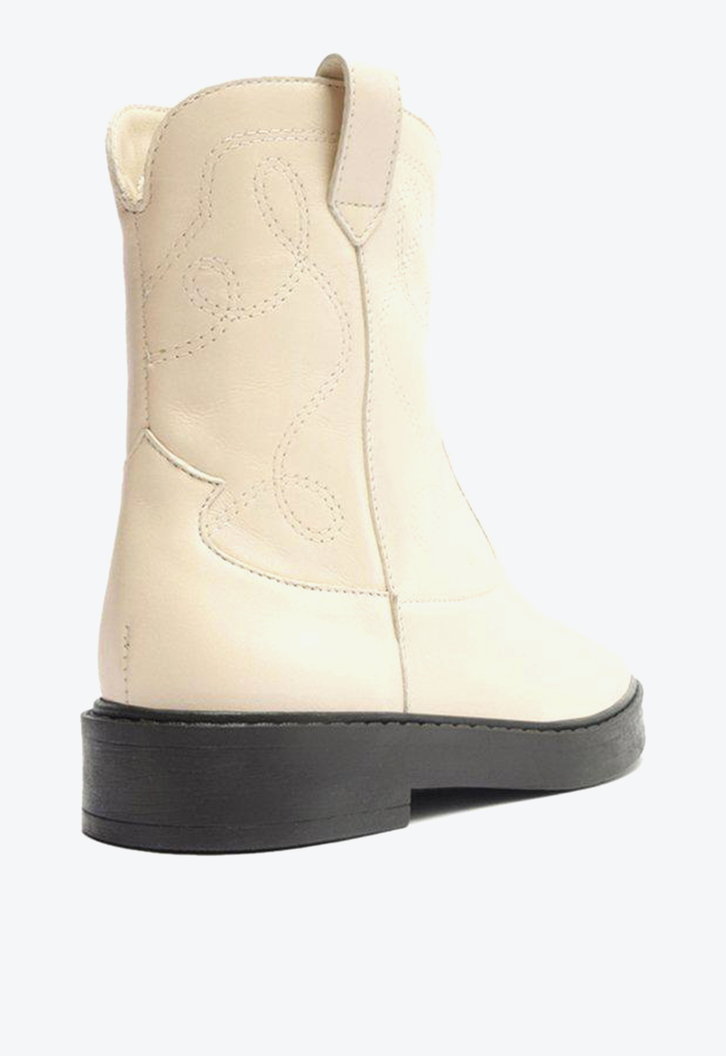 Bota Infantil Western Off-White Arezzo Cano Médio Georgia