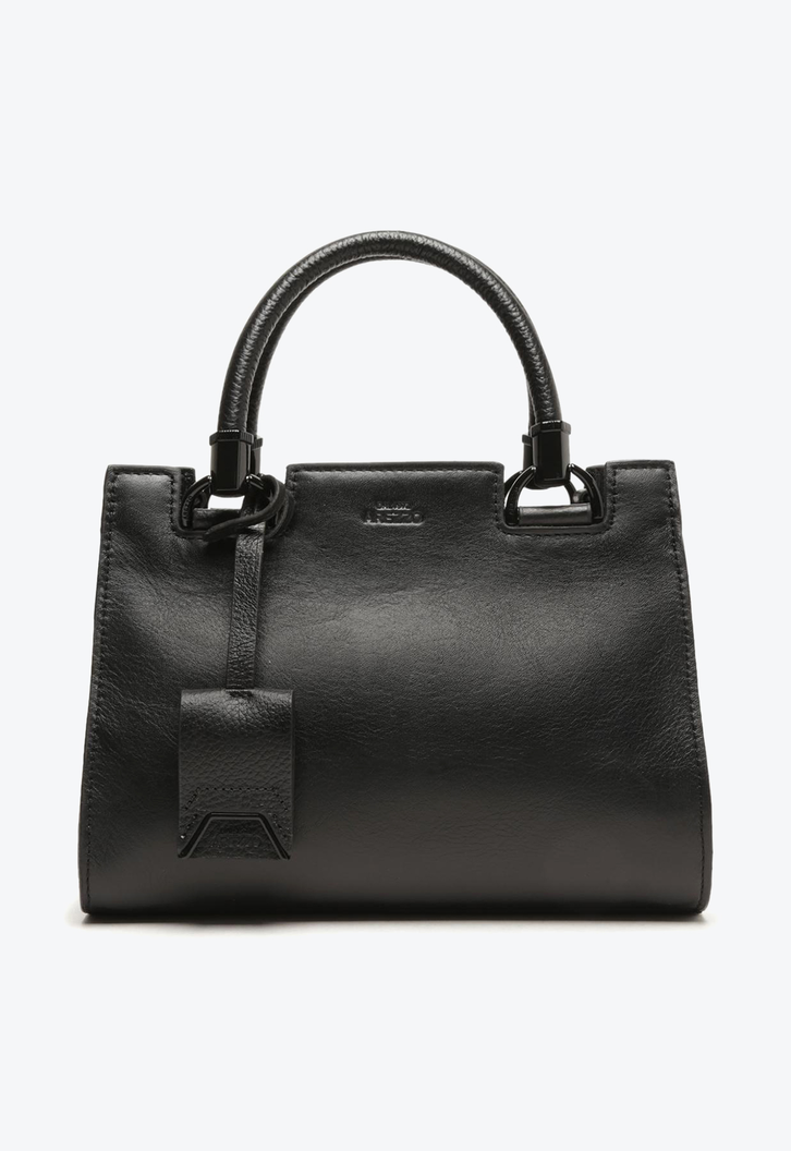 Bolsa Tote Preta Arezzo Média Couro Abbracio
